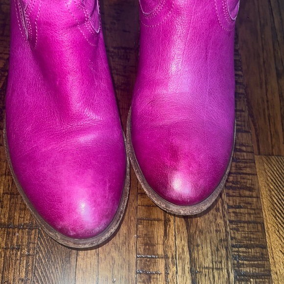 Frye Boots Carson pull on Berry Pink leather cowgirl western country 9.5 B - Picture 5 of 15